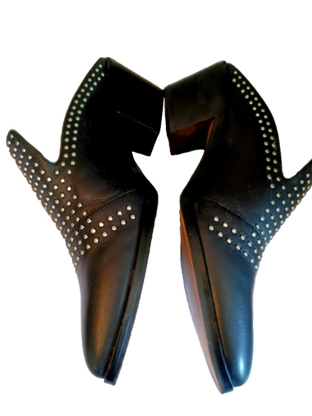1. State Black Studded Leather Mules